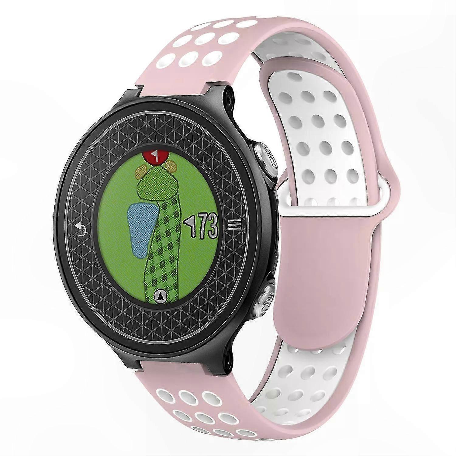 Two-Color Perforated Silicone Strap for Golf GPS Smartwatch