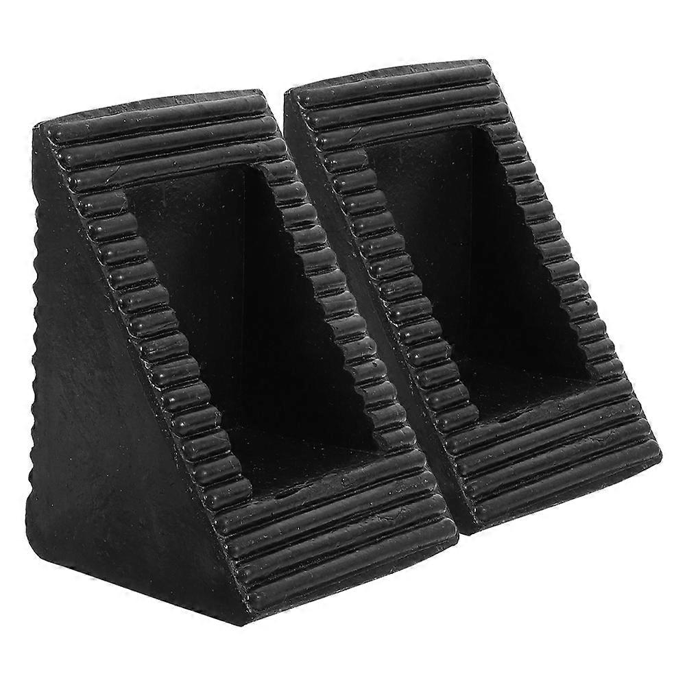 Durable Rubber Wheel Chocks for Trucks and Cars with Non Slip 4Pcs Set