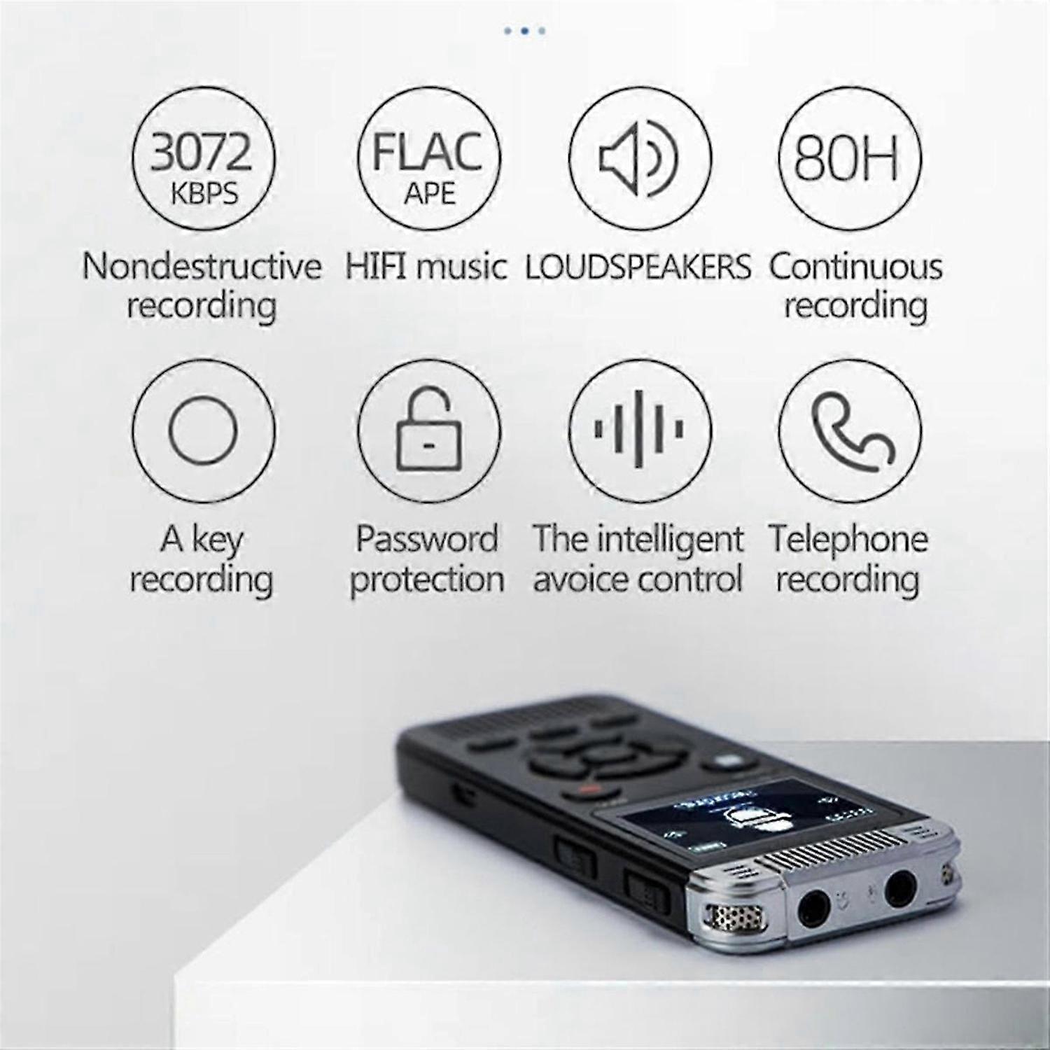 Professional Digital Voice Recorder 16GB Noise Reductions Recordings Device for Lecture Meeting