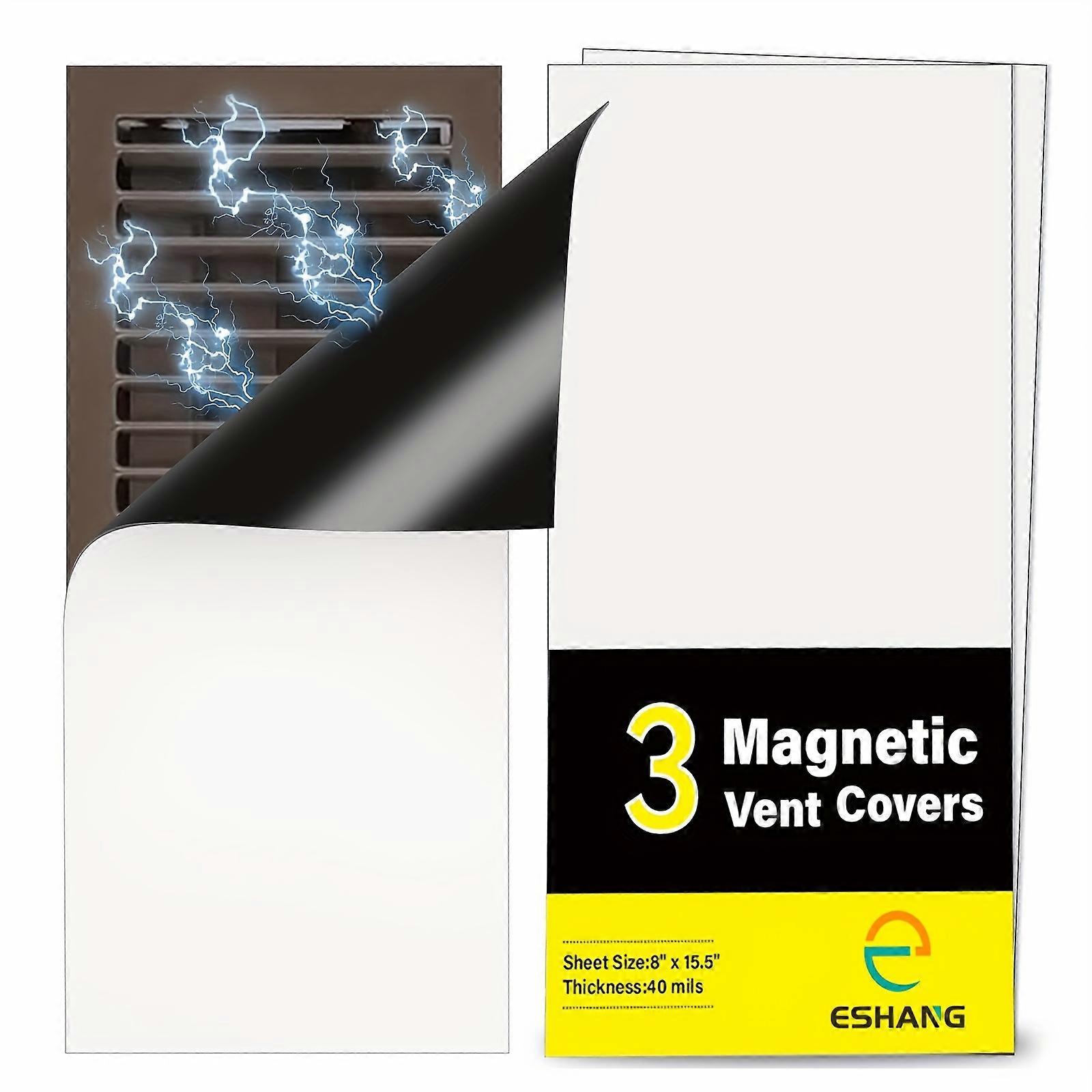 5.5" x 12" Strongest Magnetic Vent Covers (3-Pack) Flexible Floor Vent Cover Cut to Size Air Vent Covers Heat/AC Vent Covers for Home Ceiling Register
