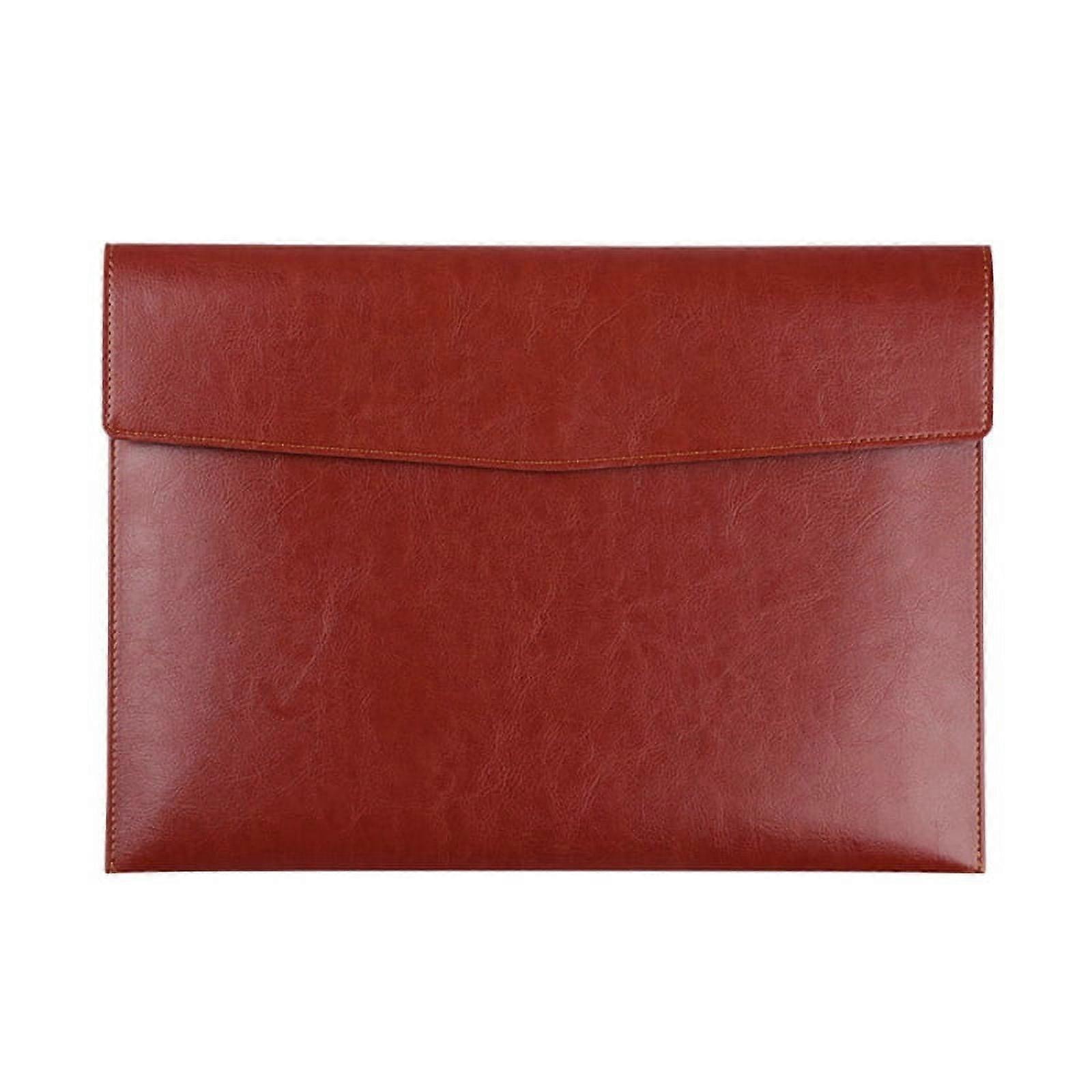 SUNRI PU Leather A4 File Folder Document Holder A4 File Folder Magnetic Button Design Document Organizer for Home School Offic
