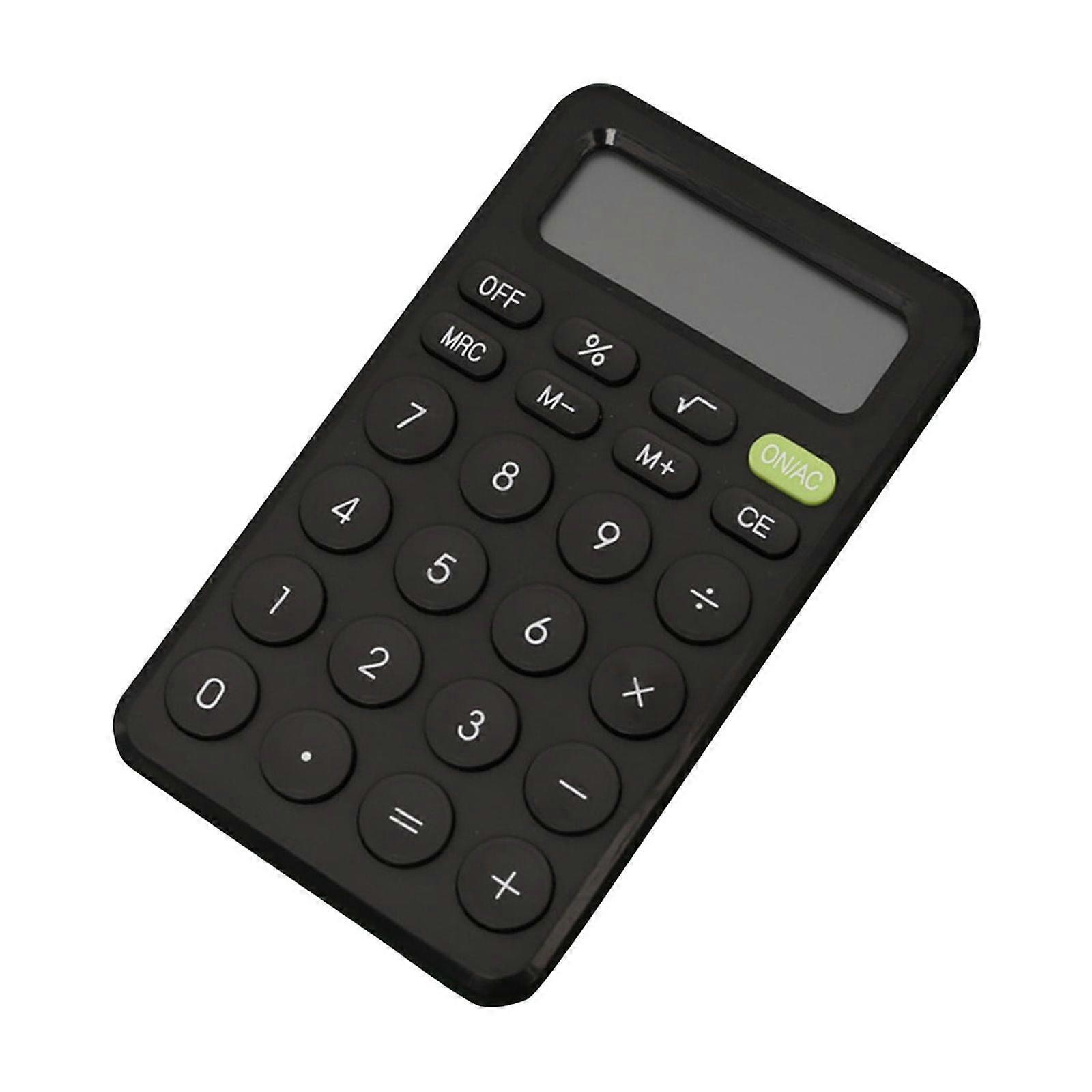 siubich Standard Function Basic Calculator, 12 Digit Desktop Calculator with Large LCD Display, Battery Dual Power Office Calculator, Black