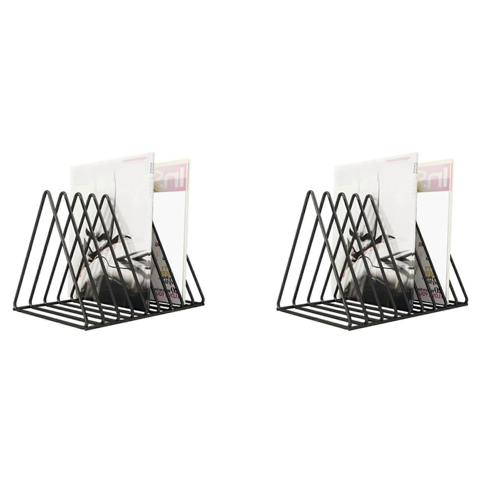 2X Vinyl Record CD Magazine Storage Rack Album Display Multifunctional Vertical European Art