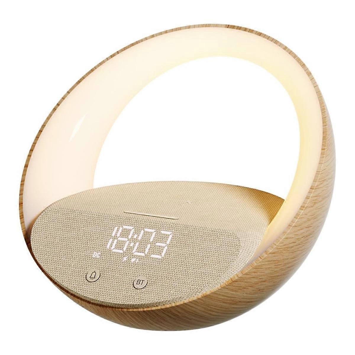 4in1 Clock Speaker,Bluetooth Speaker,Night Lamp,Bedside Lamp,15W Wireless Charging,Compatible with A