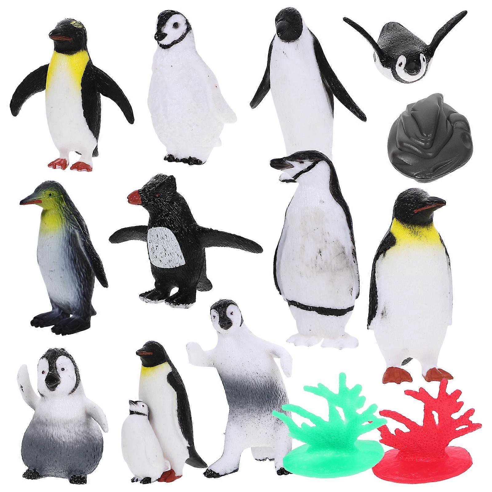 Small Penguin Model Penguin Figurines for Decoration 4Sets