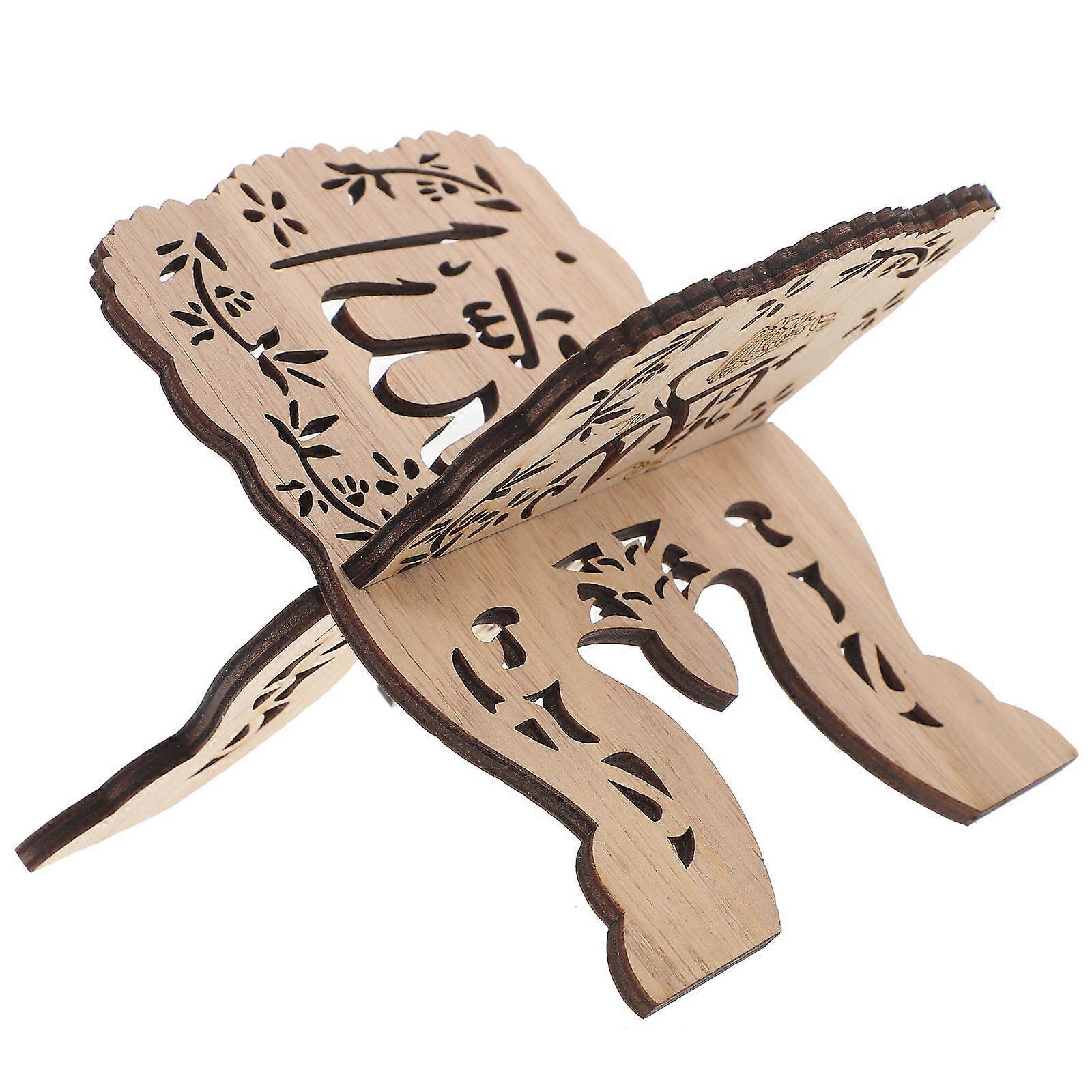 Wooden Bible Book Holder 3Pcs Functional Design For Readers Religious Users Temple Library Display