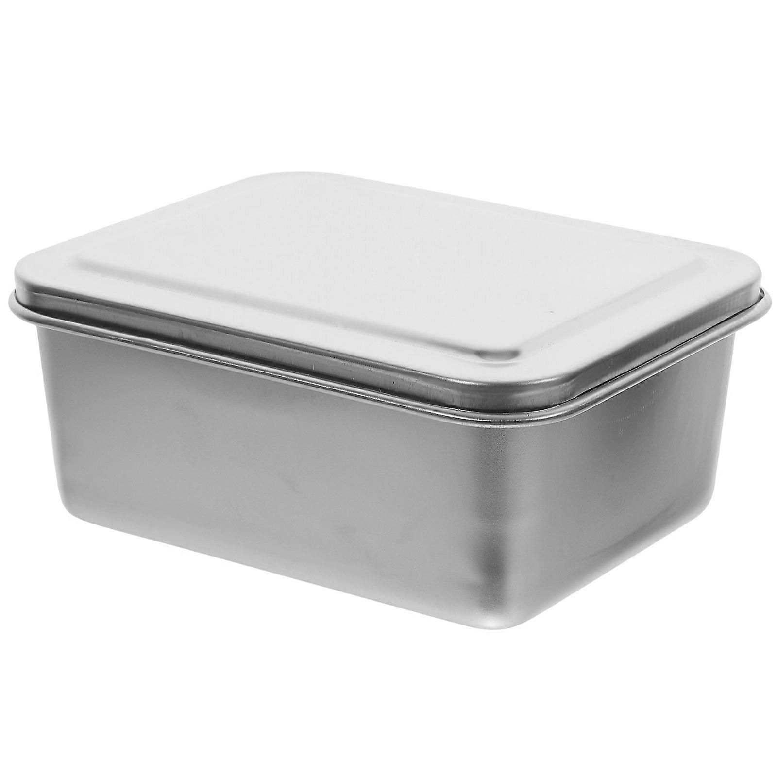 Tiramisu Cake Pan Baking Mold for Home 4Sets Stainless Steel with Lid