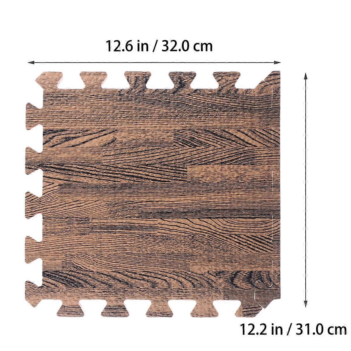 Brown Interlocking Mat for Exercise Use 3Pcs Eva Yoga Floor Fitness Mats