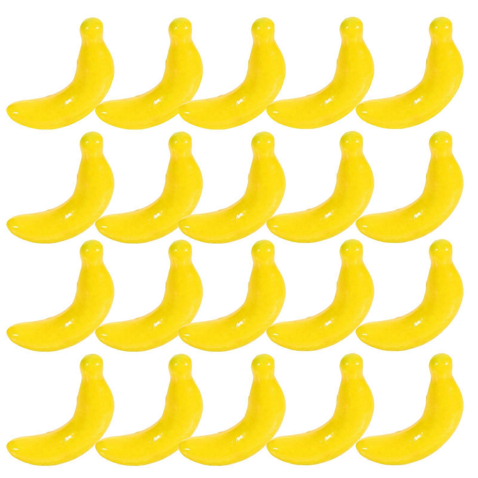 Artificial Lifelike Banana for Decor 60Pcs Simulation Fruit Prop