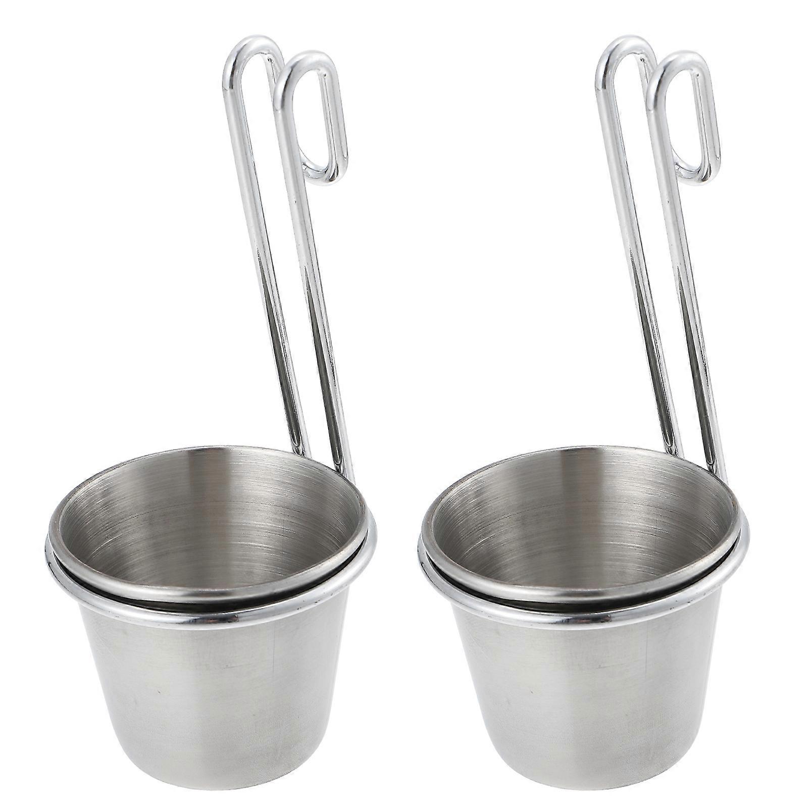 Practical Condiment Sauce Cup Stainless Steel for Serving 4Pcs Snack Use