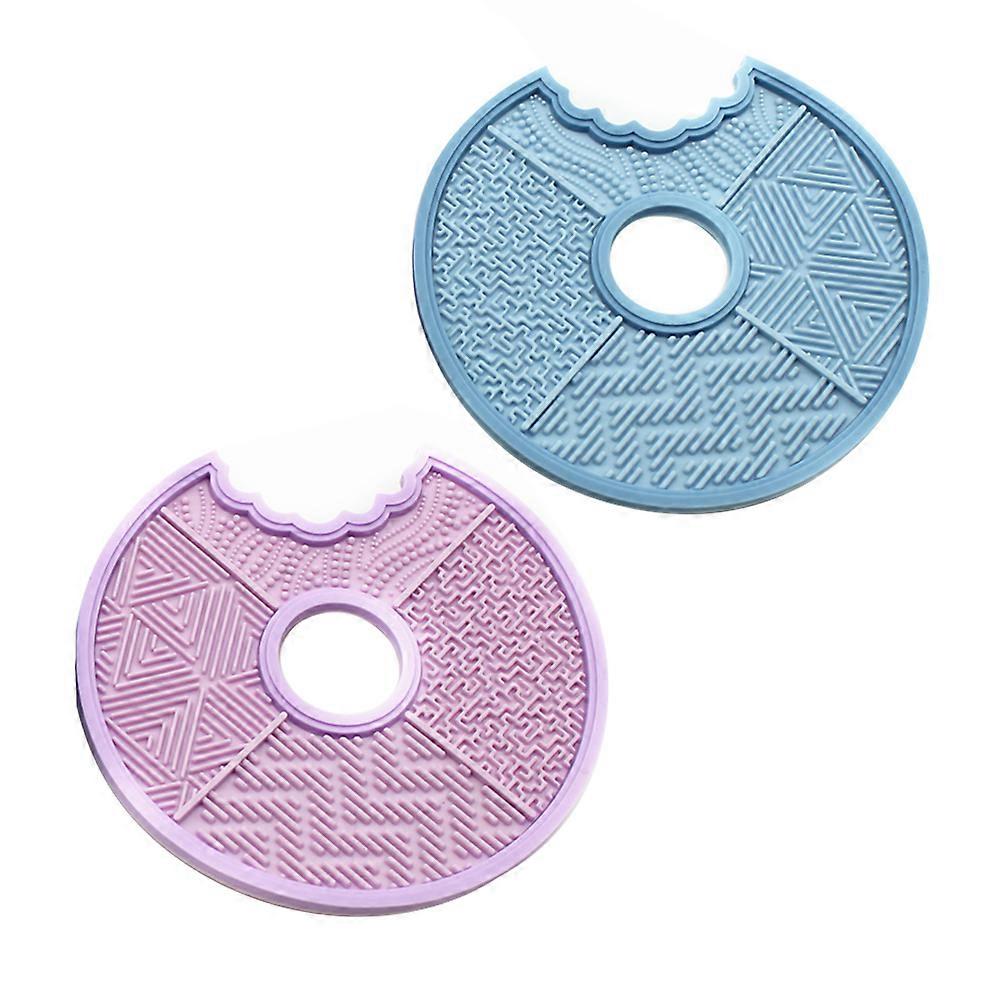 Makeup Cleaner For Brushes Square Shape Silicone Pad 2Pcs