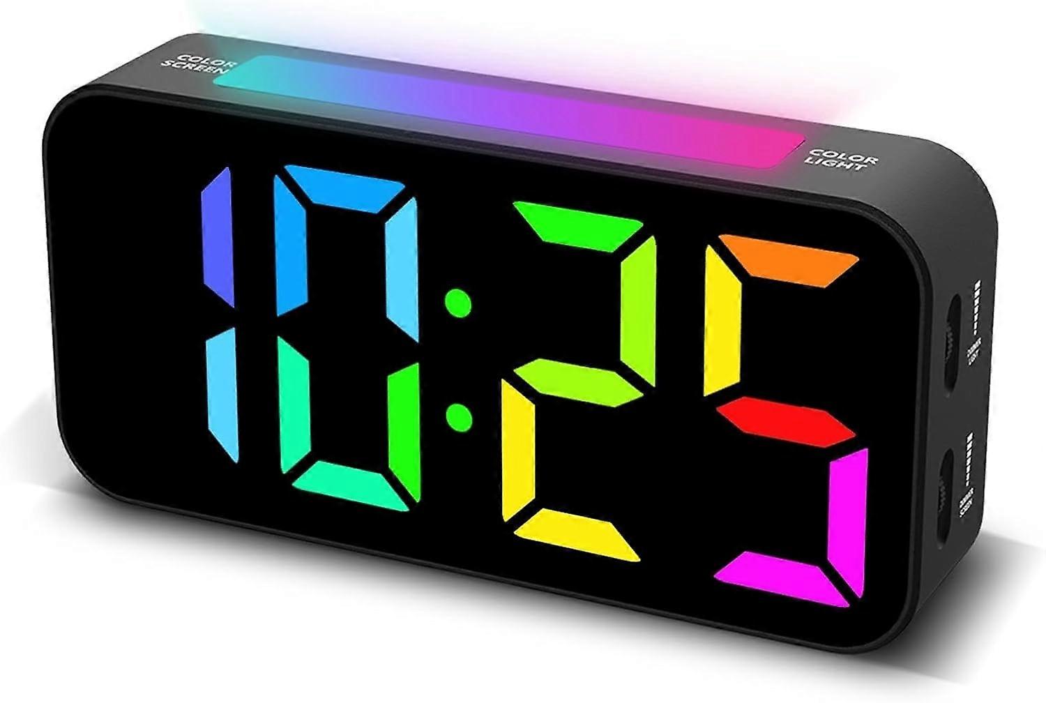 Loud Alarm Clocks For Bedrooms Heavy Sleepers, Plug-In Digital Bedside Clock With Night Light,  Snoo