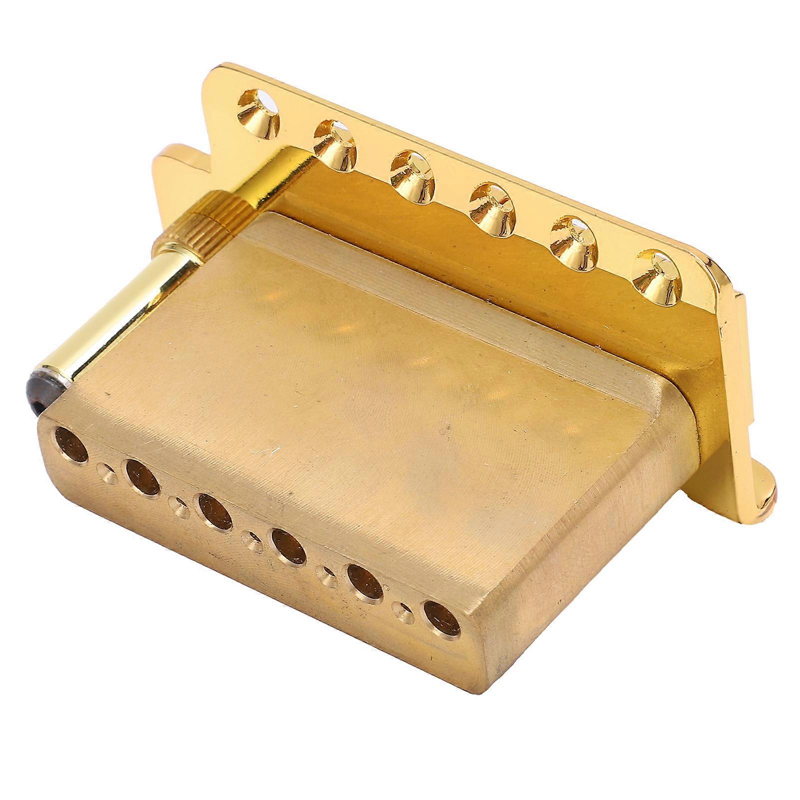 Golden Brass Tremolo Bridge GA221, 2.1in String Spacing, Single Locking