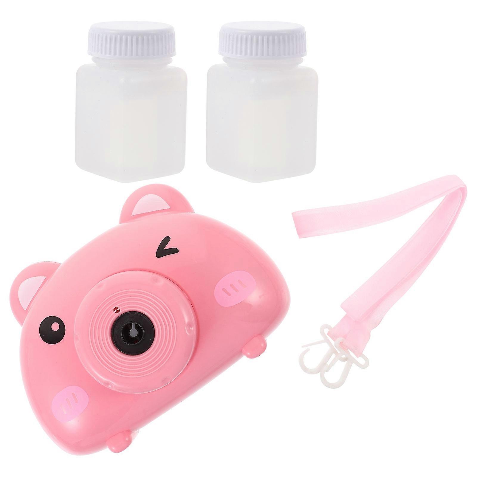 Electric Bubble Machine Camera Shape Toy for Kids 4Pcs Bubble Making Blower