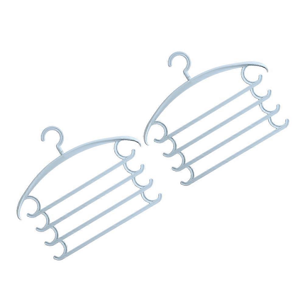 SlipResistant Plastic Scarf Rack MultiLayers Protective Home Use Pant Hangers SpaceSaving 2Pack