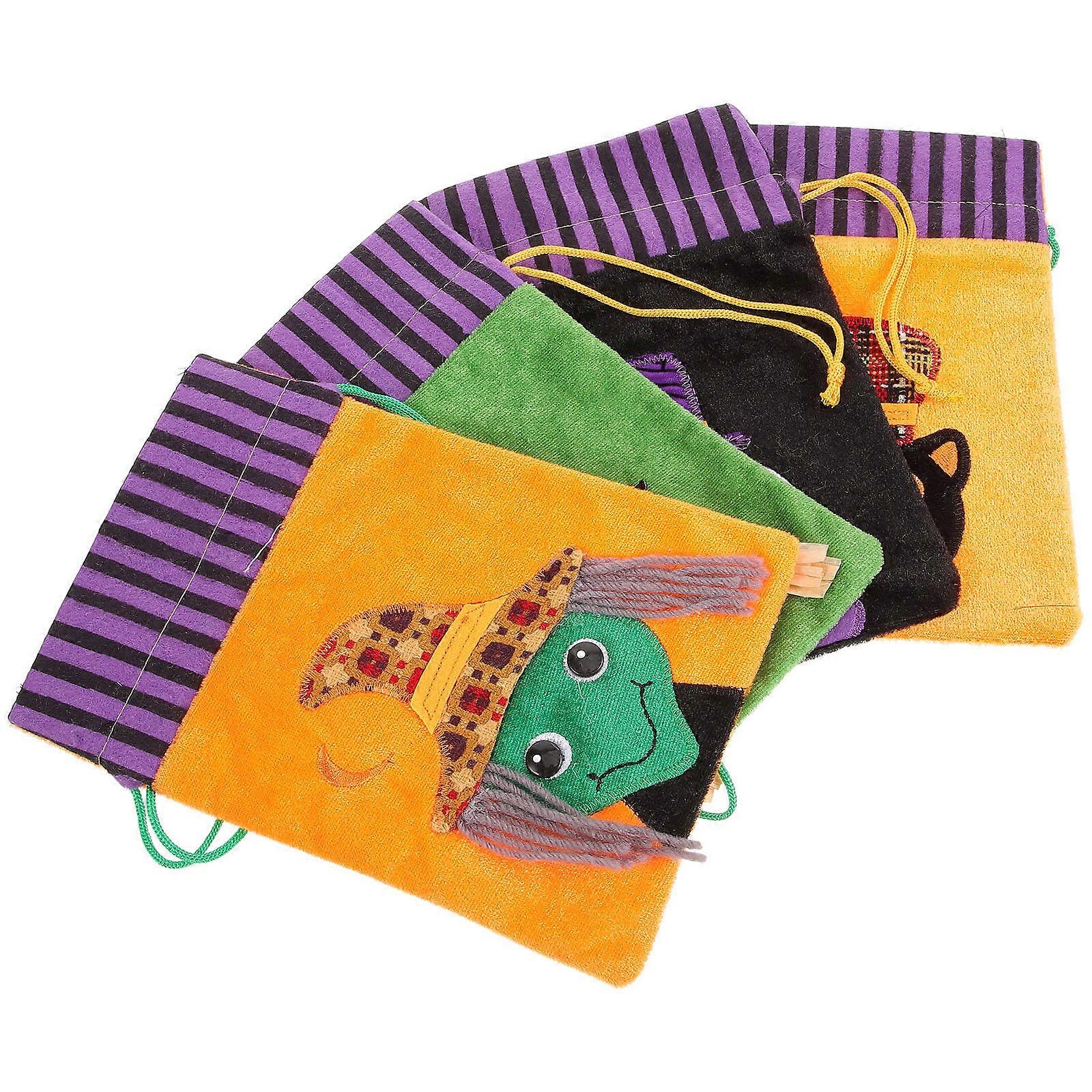 Halloween Candy Bag Durable Canvas Drawstring Bag for 8Pcs Collection