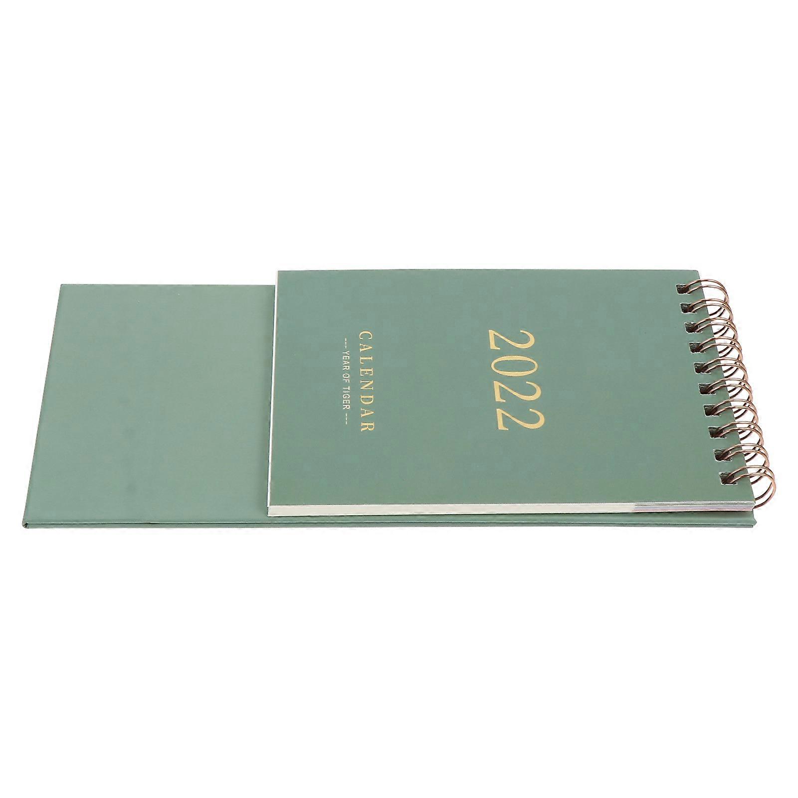 Note-Taking Calendar for Desk Use 1Pcs Paper Calendar Green Color