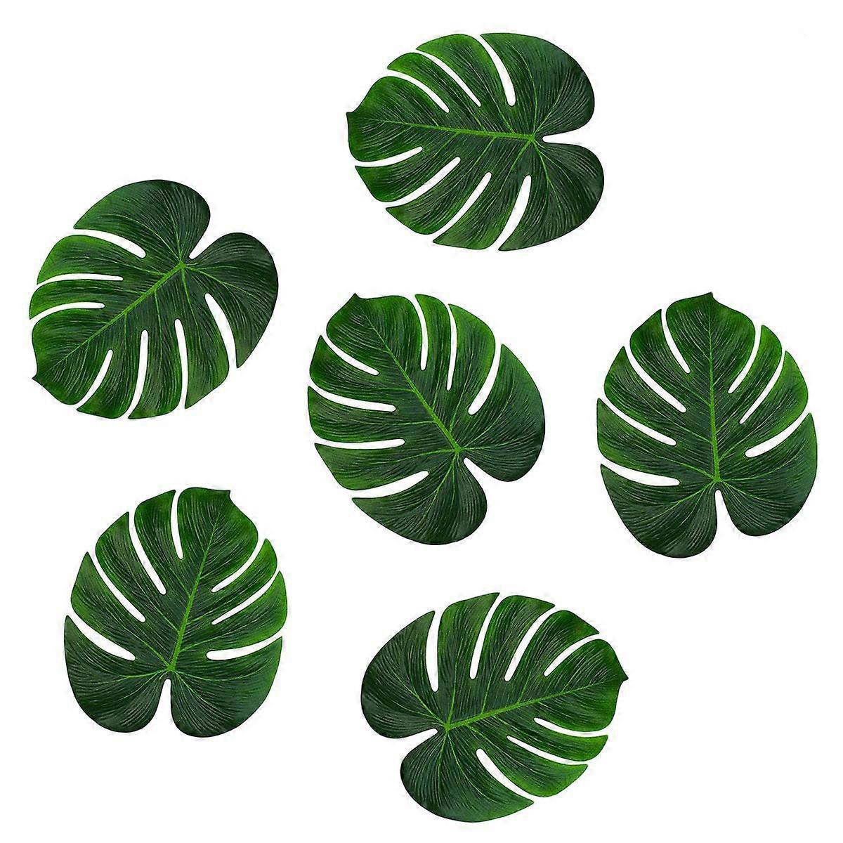 Artificial Monstera Leaf Green Simulation Leaf for Decoration 72Pcs Set