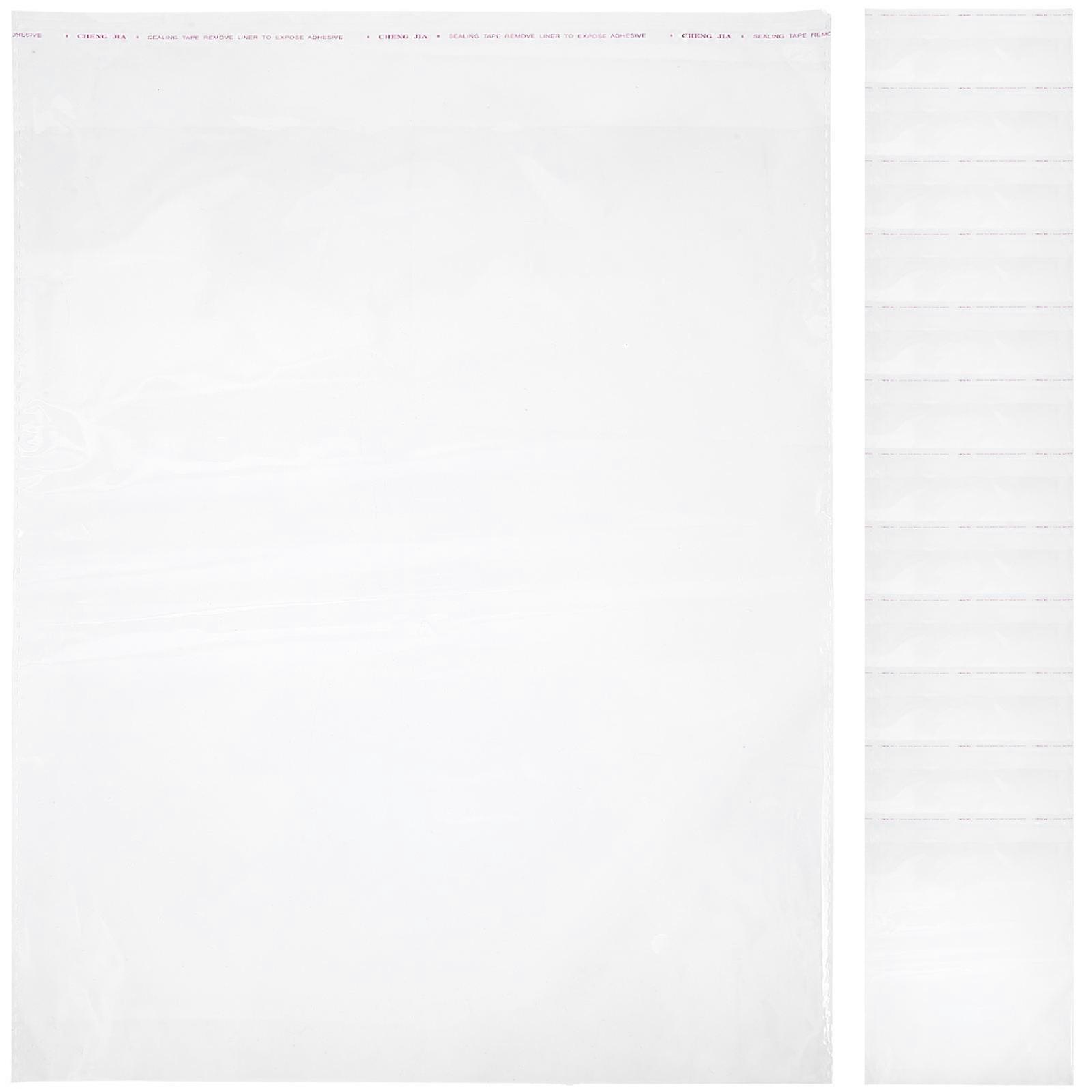 Self-Adhesive Cards Pockets for Storage Use with 100Pcs Transparent Plastic Sleeves