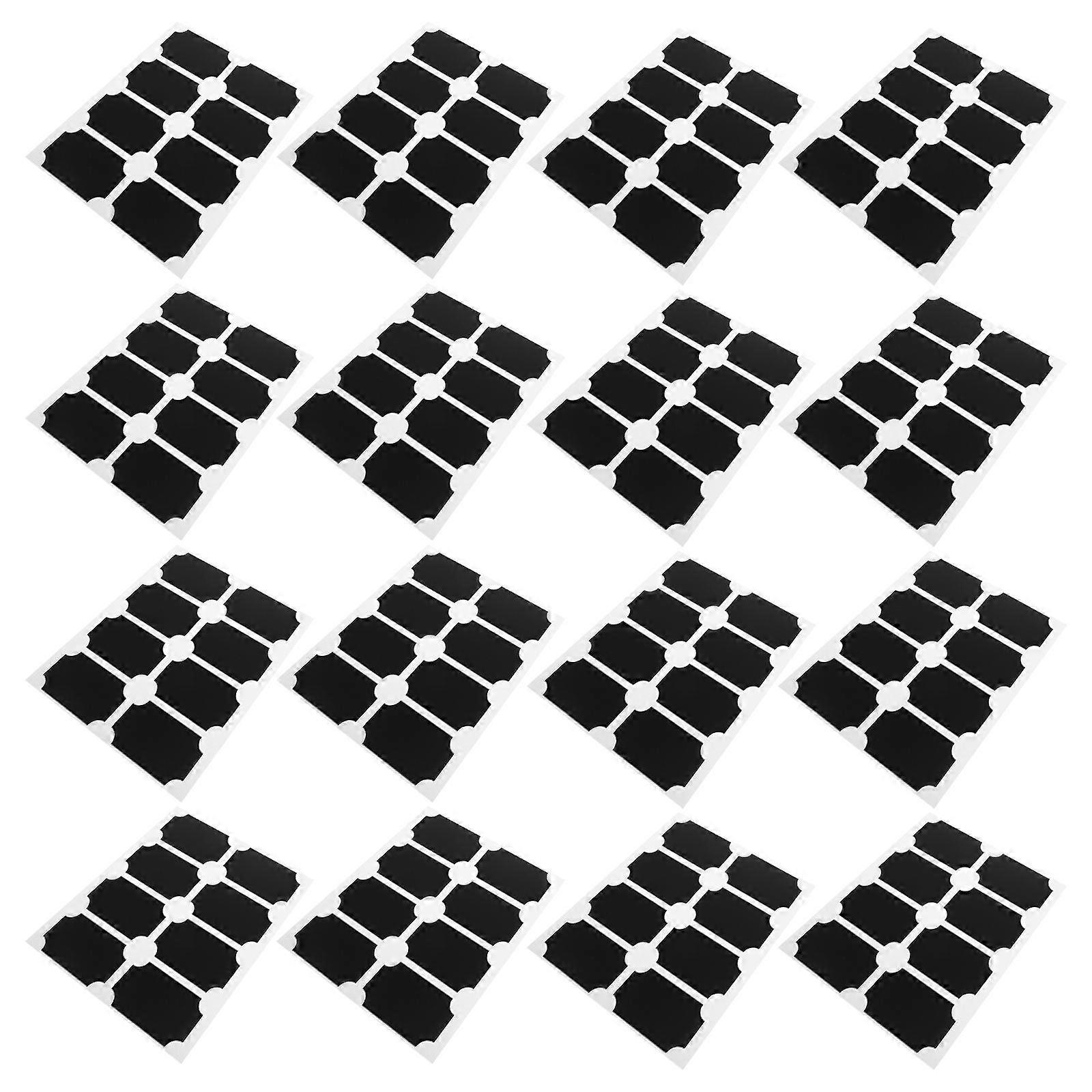Black Seasoning Bottle Labels for Kitchen Use 20 Sheets Writable Tags