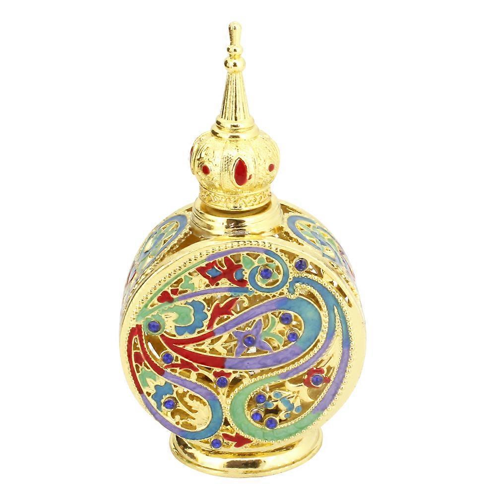 Golden Perfume Bottle for Storage Use with 2Pcs Vintage