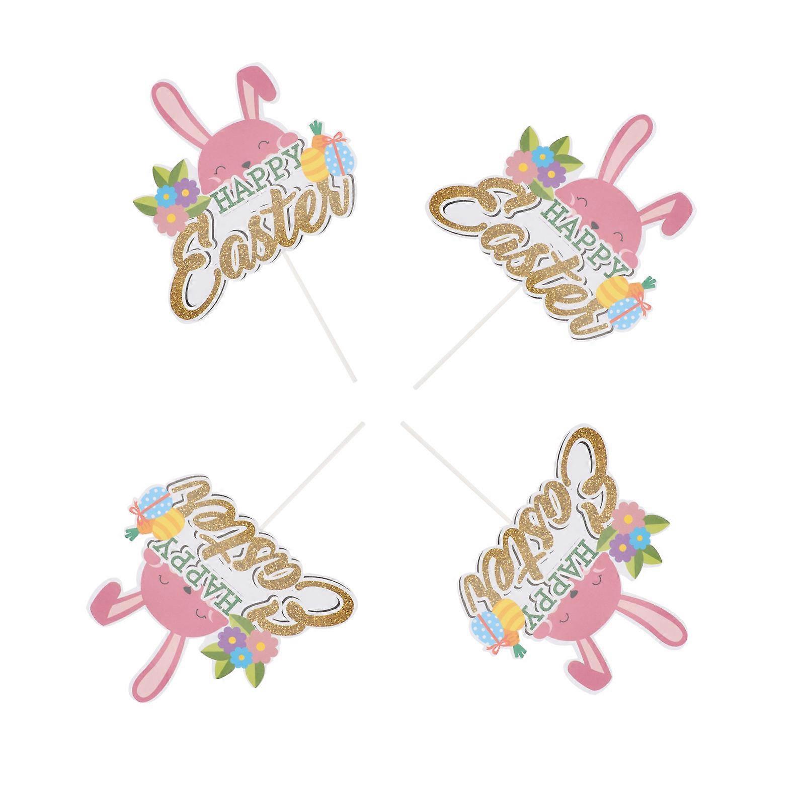 Cake Insert Easter Cake Topper Decoration for 8Pcs Party Use