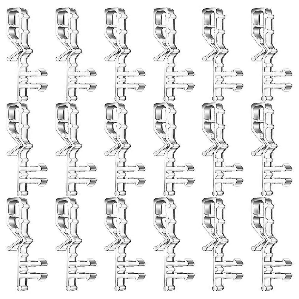 Curtain Blind Valance Clips Holder 90Pcs Silver Plastic Replacement Set