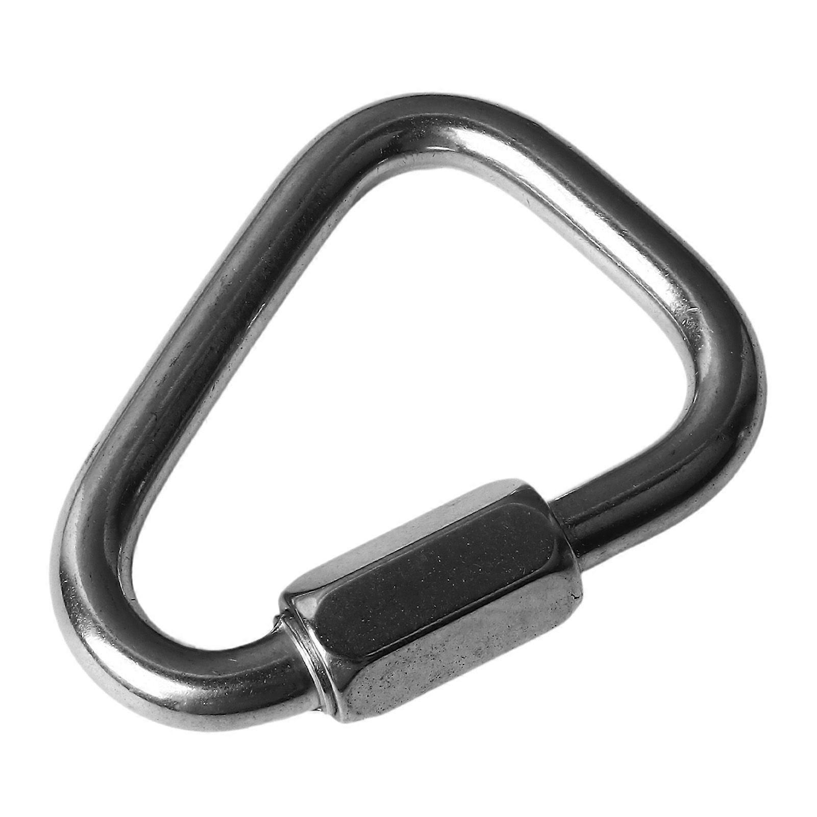 Triangular Link Hook Stainless Steel 316 Screw Connection Quick Link Triangle Locking Buckle for Climbing Camping Hiking