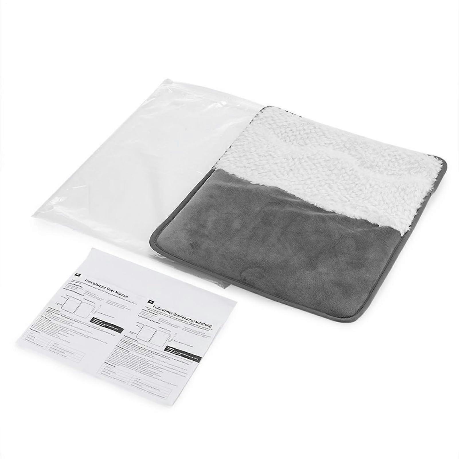 Heated Foot Warmer USB Quick Heating Under Desk Fluffy Heat Mat Constant Temperature For Winter Home Office Shoulders