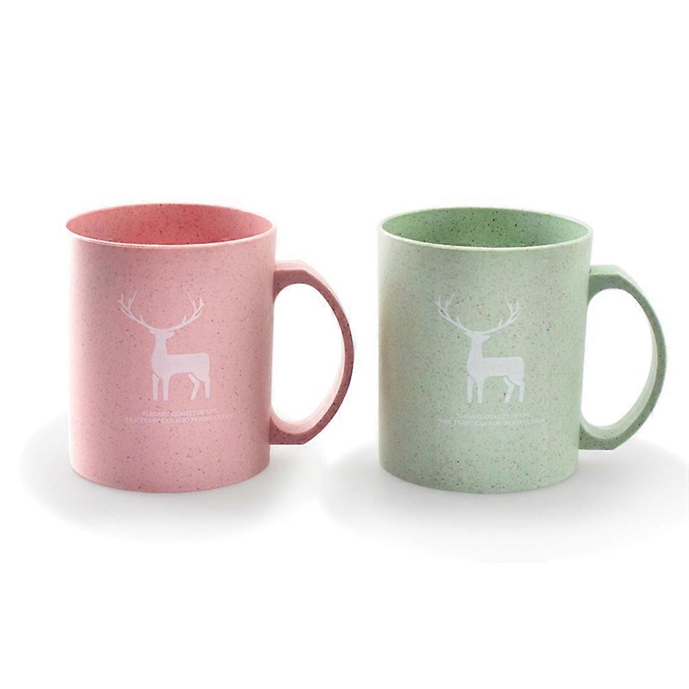 Toothbrush Cup Straw Mug for Water Use 1Pcs Red Cup