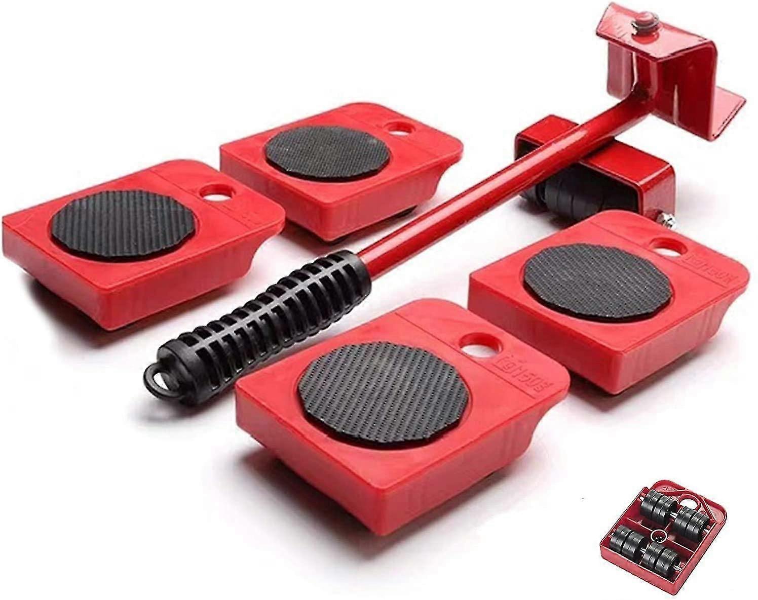 Κινητό βαρύ εργαλείο μεταφοράς επίπλων, για την ανύψωση και τη μετακίνηση του ανυψωτήρα επίπλων, για τα βαριά ερμάρια/τα ψυγεία/τα πιάνα κ.λπ. Μέγιστο φορτίο 150kg. (κόκκινο)