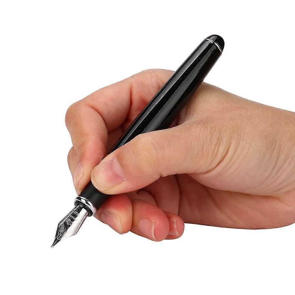 Pen School Supplies for Matte Frosted Deluxe Black JinHao X750 Fountain Pen 0.5mm Extra Fine Nib
