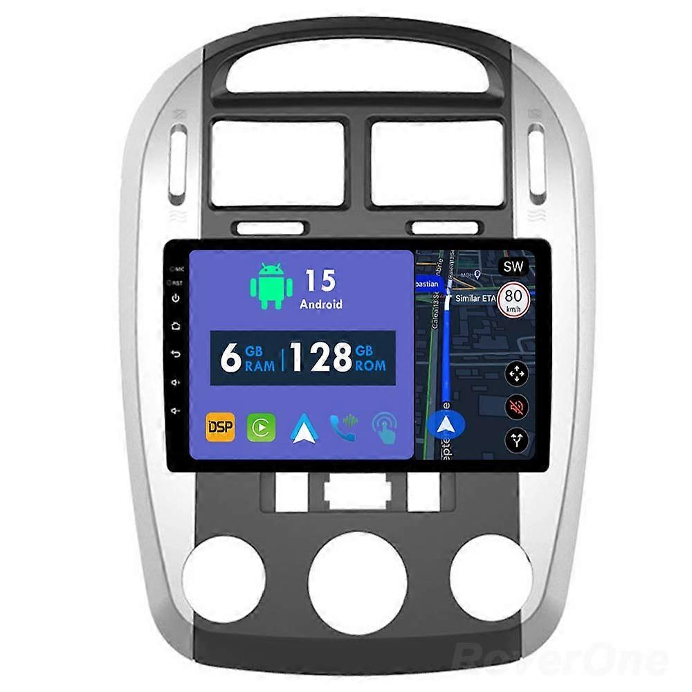 Car Radio 6G+128G CarPlay GPS Navigation Head Unit for Kia Cerato 1 LD 2004 - 2008 Android Auto Bluetooth Stereo Touch Screen