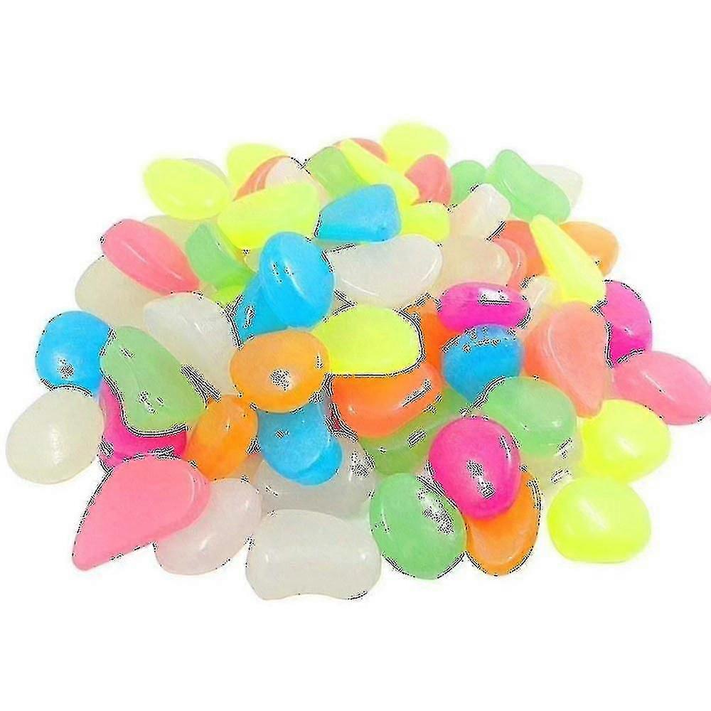 800pcs / 300pcs / 100pcs אבנים זוהרות, חלוקי נחל זוהרים חלוקי נחל זוהרים אבנים דקורטיביות