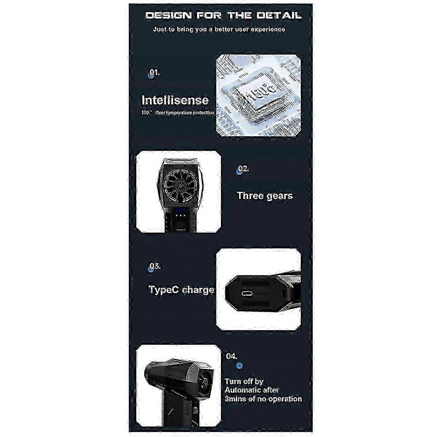 For New X11 Violent Fan Handheld Turbine Brushless Motor 13000