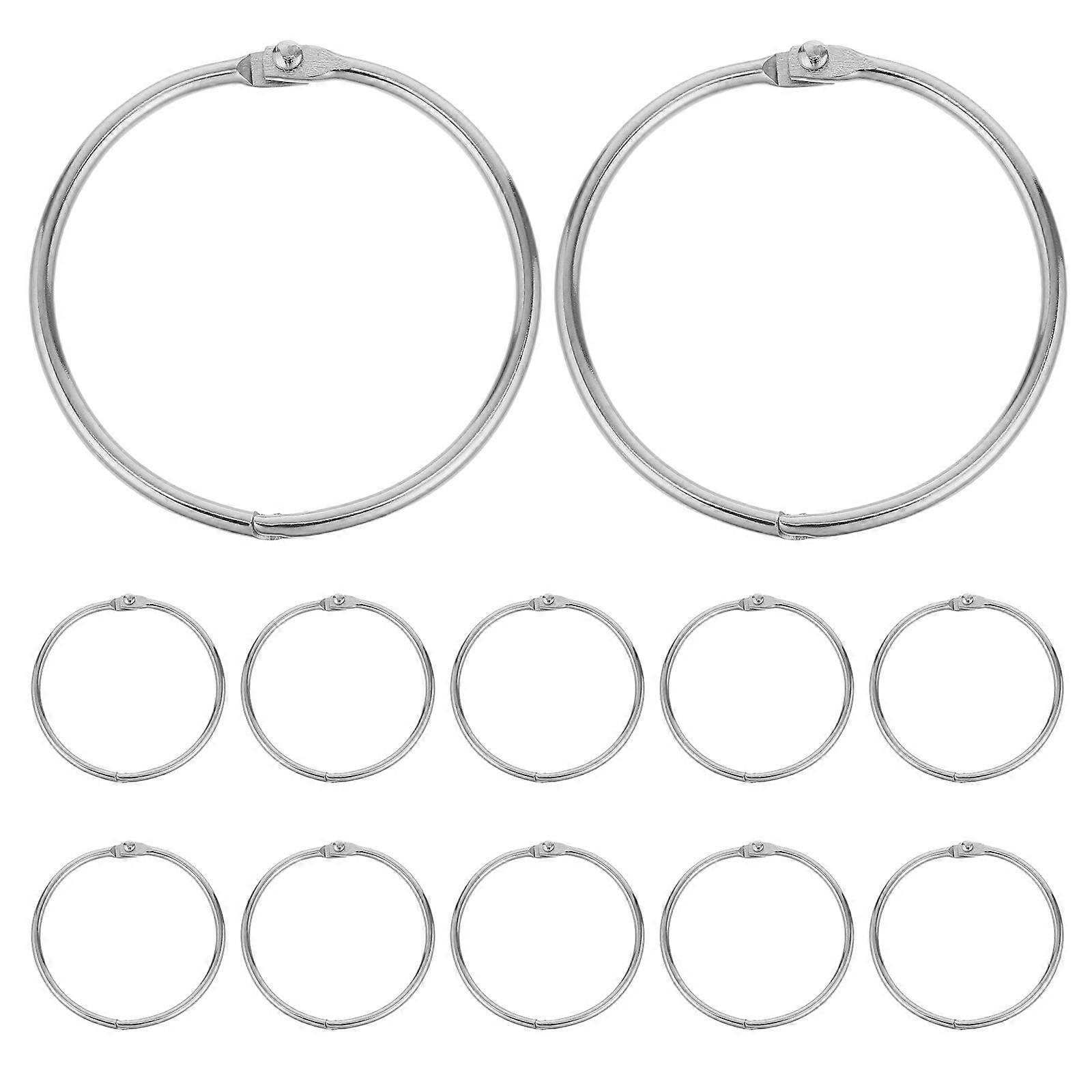 20pcs Loose Leaf Binder Rings: Binder Clips - Openable Fastener Rings for Notebook - Removable Paper Binding Clasp for Flashcards DIY Crafts