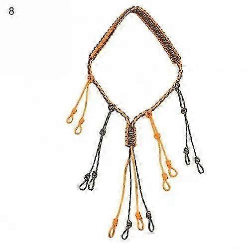 Hunting Duck Call Lanyard Cord Hunter Game Call Lanyard Hunting Decoy Rope with 12 Adjustable Loops Wild Bird Whistle Sling