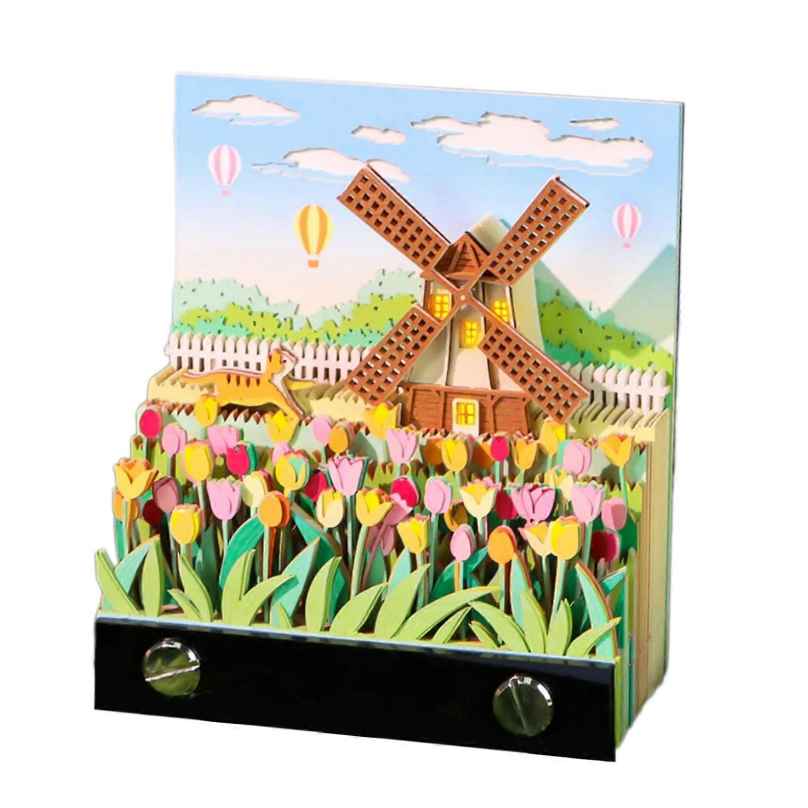 Weekly Planner Fan Desk Deck twenty twenty six Tearable Note Pad With LED Lighting And Dense Storage Plan Multicolor