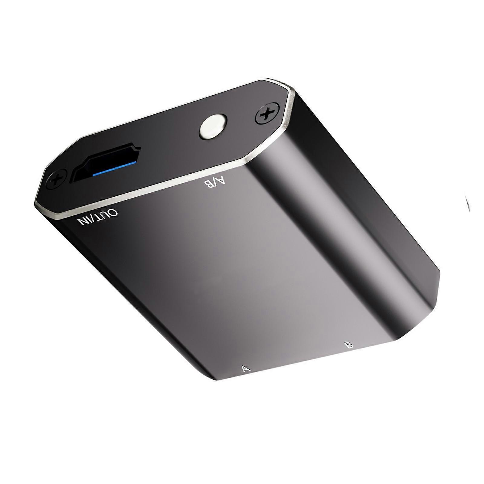 Video Switcher Splitter 4K60Hz Bi Directional Video 2.0 Switcher 2 Port Display Selector for PC and More Multicolor