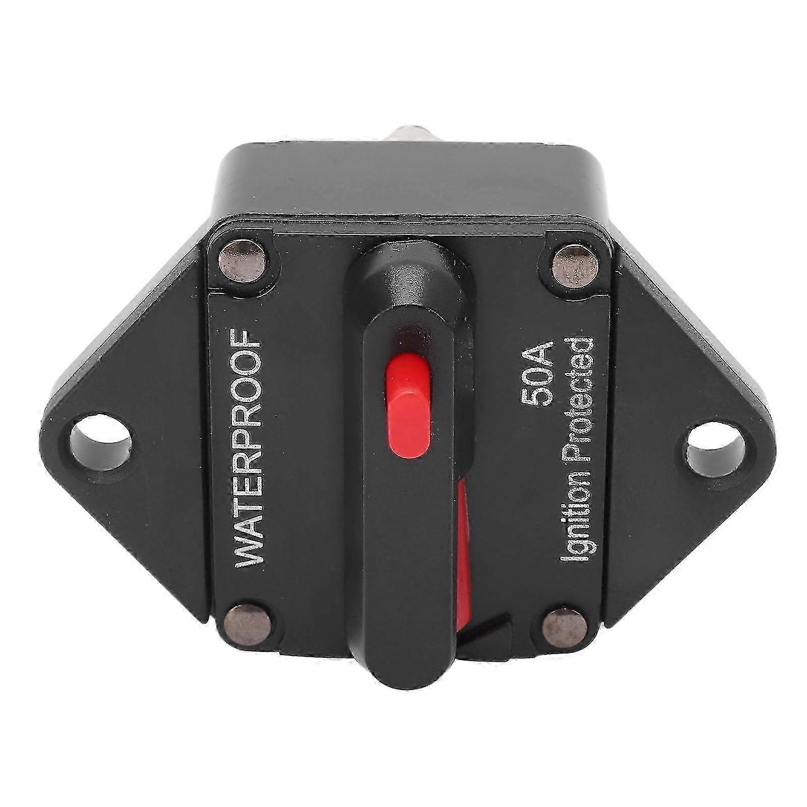 DC 32V Circuit Breaker with Switch Manual Reset Waterproof for Car Marine Boat Truck Bus RV ATV 50A