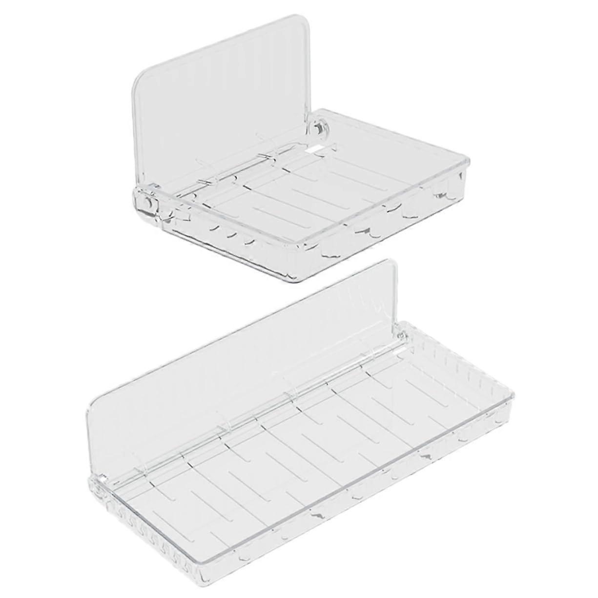 Foldable Wall Shelf Bathroom Organizer Two Pack No Drilling Shower Wall Organizer Multifunction Storage