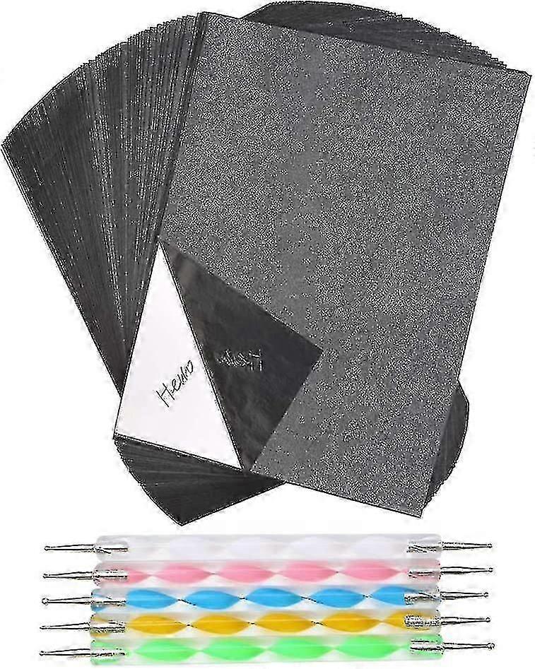 100 Sheets Carbon Copy Paper With 5 Pcs Embossing Stylus hwySH