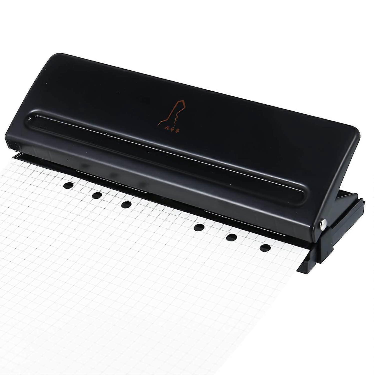 6-hole Desktop Puncher,a5 Ring Binder Hole Punch Adjustable Spacing Organiser Ring Binder B