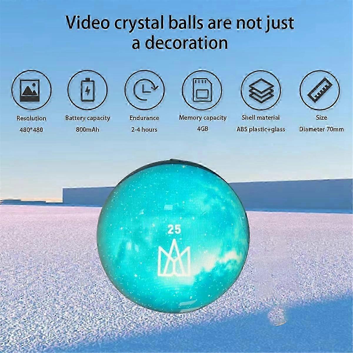 video play crystal ball display for room aesthetics