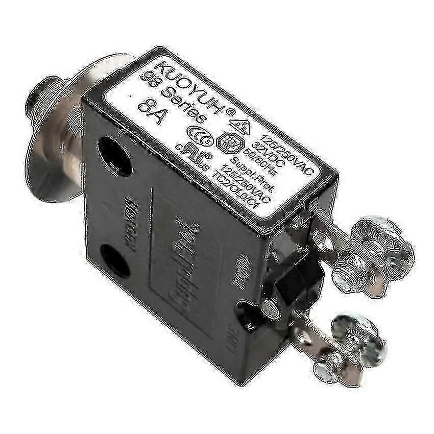 98 Series 8A 250Vac Manual Reset Thermal Overload Protector Switch Mini Circuit Breaker