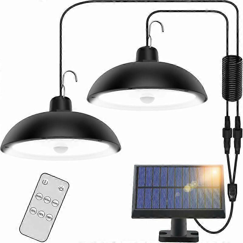 Solar Light Outdoor, 78 LED 4 Modes with Motion Sensor, Remote Control, 360 Adjustable Solar Panel, 3 Brightness, IP65 Waterproof Solar Chandelier fo
