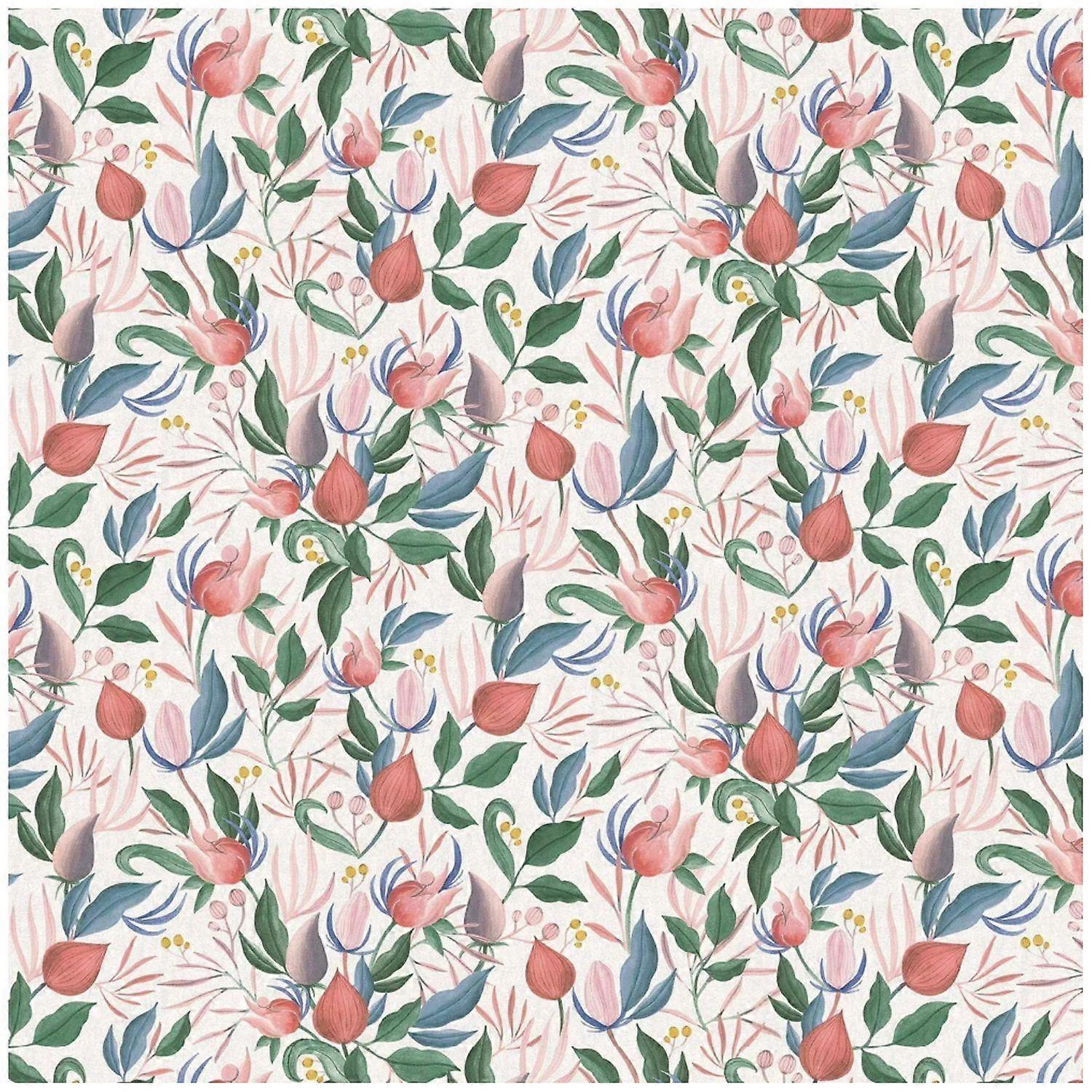 AS Creation Cosmopolitan White Botanical Wallpaper