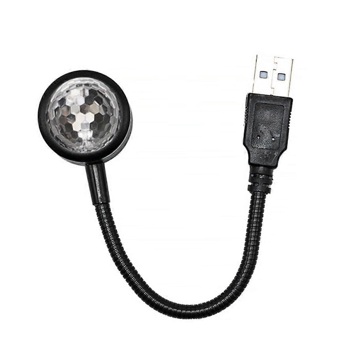 USB Voice Control Car Ceiling Star Projector Light  USBPowered, Lighting Modes, Ambient Glow For Bedroom And Vehicle