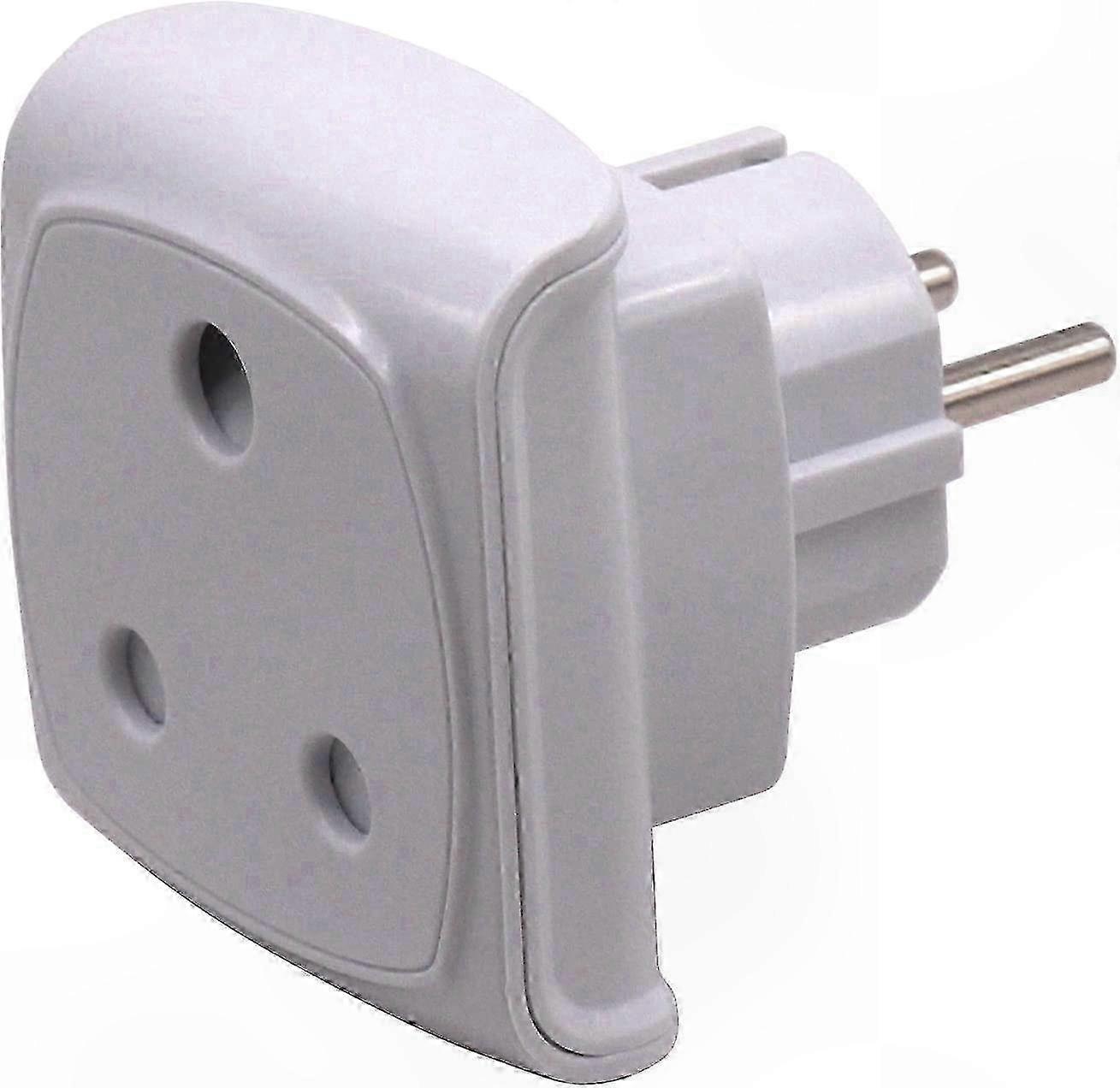 South Africa 3 Pin Adapter, Large Type M Connector (Not for Indian 3 Pin Type D Plug) Convert to 2 Pin EU Plug with Security Shutter SZRH A-F