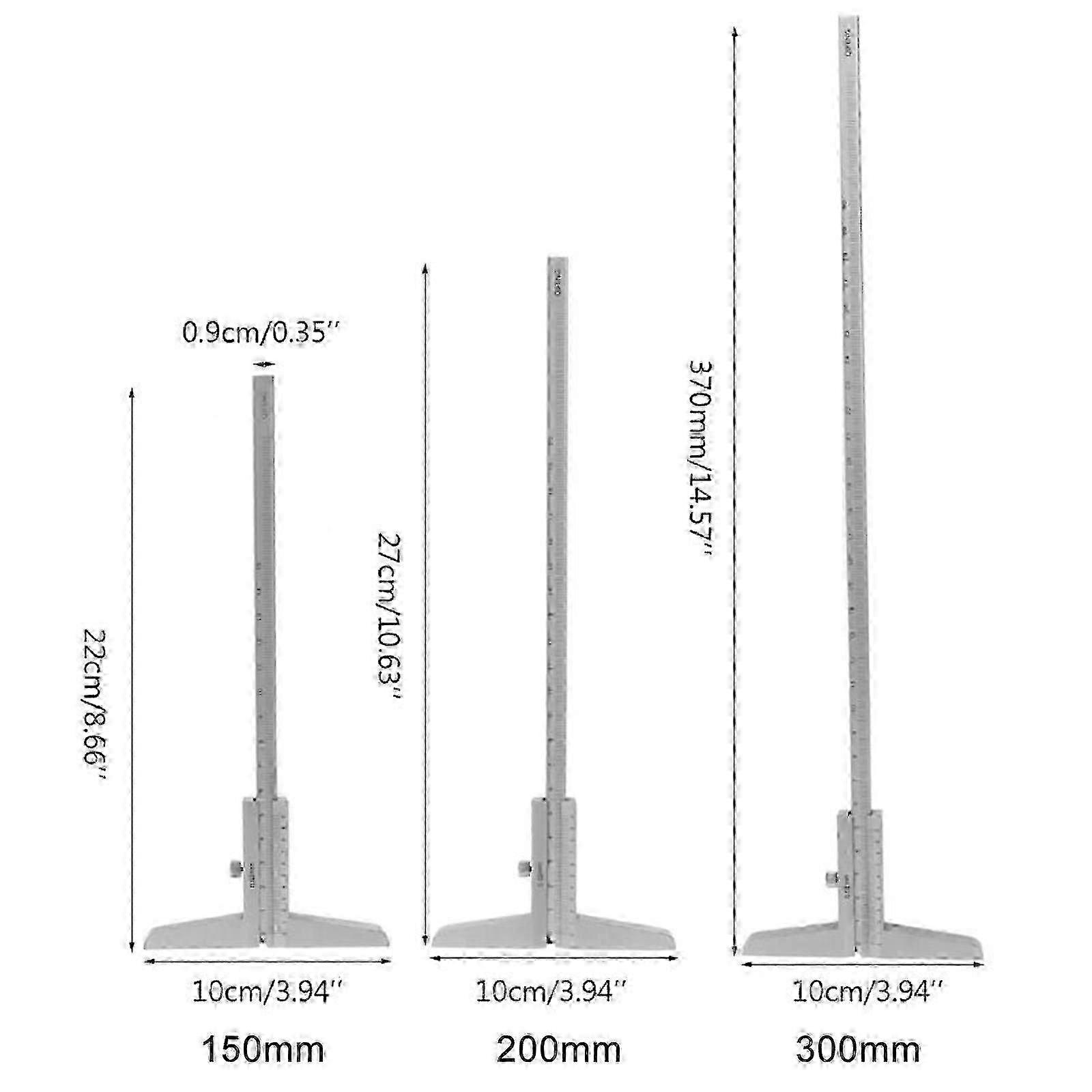 Professional 0-150/200/300mm Depth Vernier Caliper Micrometer Gauge Measuring Tool 0.02mm Resolution High Accuracy